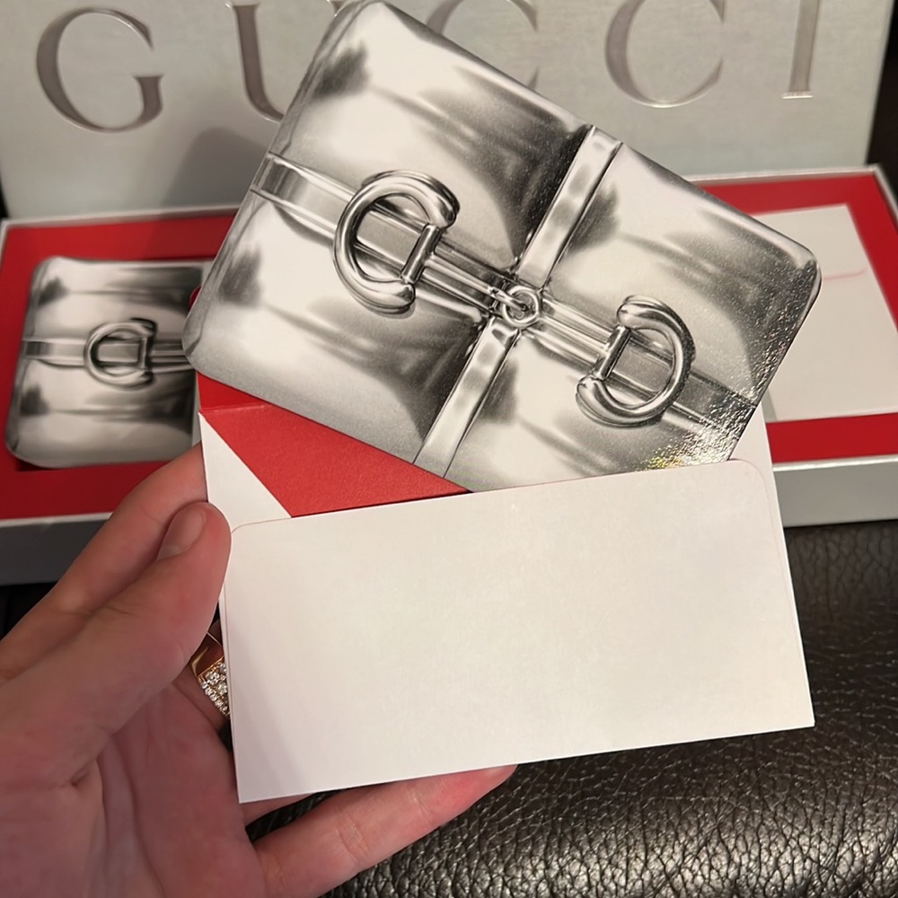Gucci Home Holiday greeting cards with envelopes NWB - Picture 3 of 4
